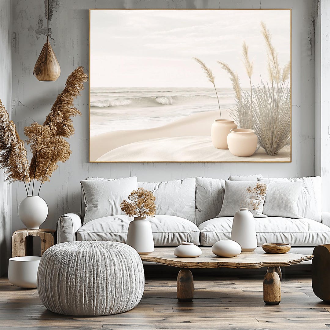 Coastal Beach Grass Wall Art Set of 10 | Neutral Ocean Printable ...