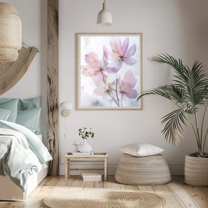 Soft Pink Flower Wall Art Delicate Floral Photography Print  Nature-Inspired Digital Download for Home or Office Decor Pretty Flower print
