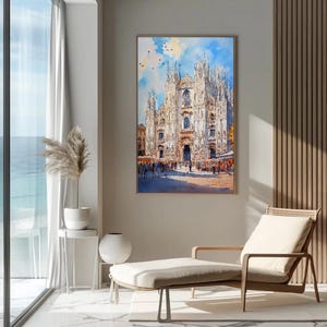 Milan Cathedral Watercolor Art Print Stunning Duomo di Milano Landmark Digital Download for Italian Travel Decor Printable Architecture Gift
