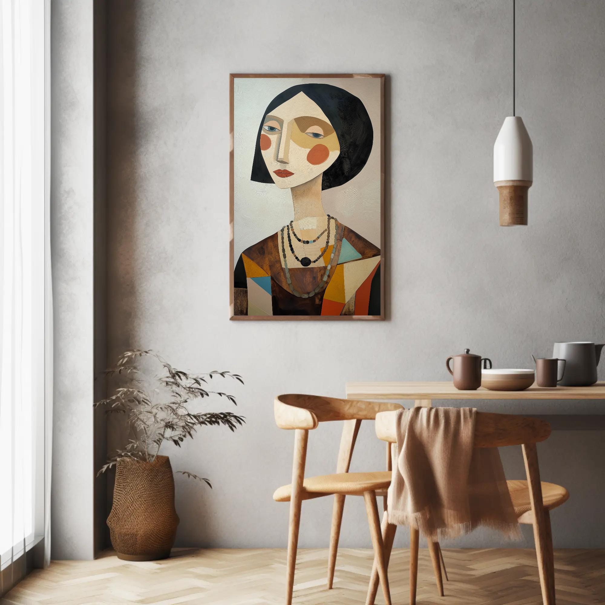 Modern Printable Wall Art Digital Download Abstract Woman Portrait Art ...