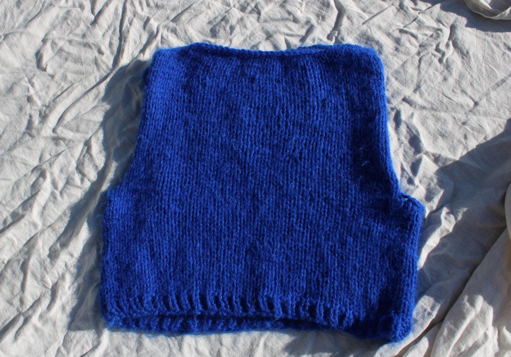 Multi-Color Mohair Knitted Vest