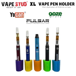 Vapestud™ XL ベイプ ペン ホルダー、510 カートリッジ、510 バッテリー、垂直カー ペン ホルダー、粘着ペン ホルダー