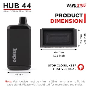 VapeStud™ Hub 44 Vape Stands – 3-Pack, 510 Thread Cartridge Device Holders (Pulsar DL 2.0, Randy’s Inspo, Cartisan Veil, Ccell)