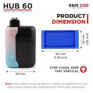 VapeStud™ Hub 60 Geek Bar Vape Stands – 3-Pack, Built for Large Capacity Devices (Geek Bar, Lost Mary, Elf bar)
