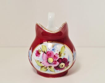 Antieke porseleinen melkkannetje van Gardner, Russisch Keizerrijk, 1880-1917.