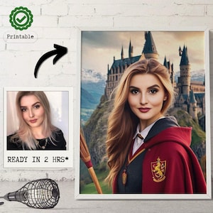 Custom Fantasy Portrait| Princess Portrait | Wizard School Digital Art|Disney Style Portrait |Personalized Digital Portrait | Gift for Girls