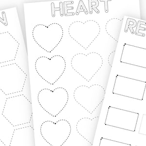 Printable Shape Tracing Worksheets for Preschoolers Kindergarten ...