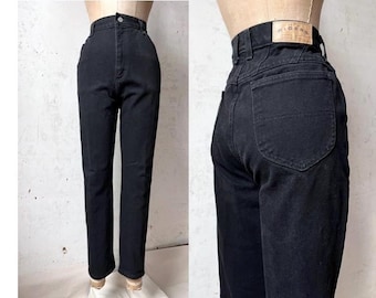 Vintage 80&#39;s 90’s Lee Riders Black Denim Mom Jeans sz 28” Waist x 31” Inseam Sm