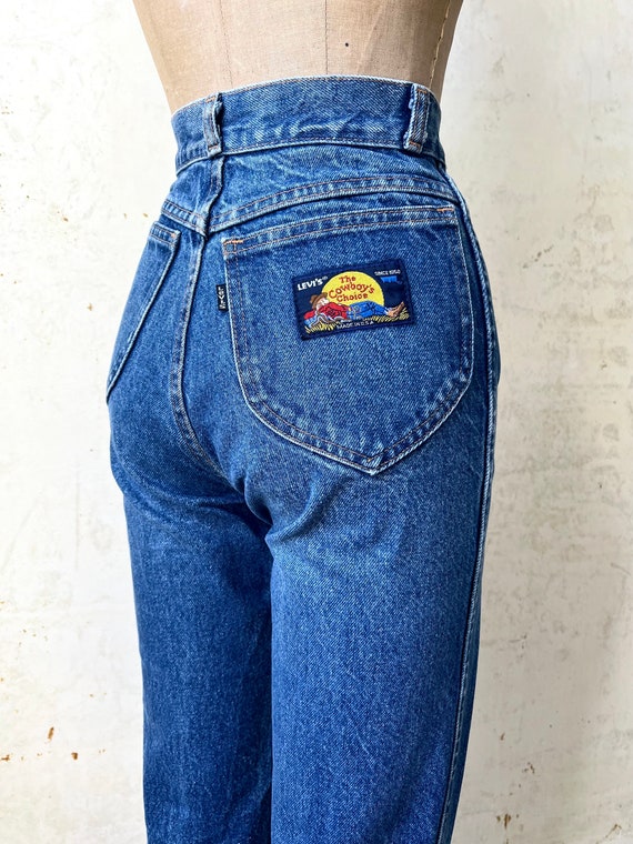 Vintage 70’s Levi’s The Cowboy’s Choice Navy Tab … - image 7