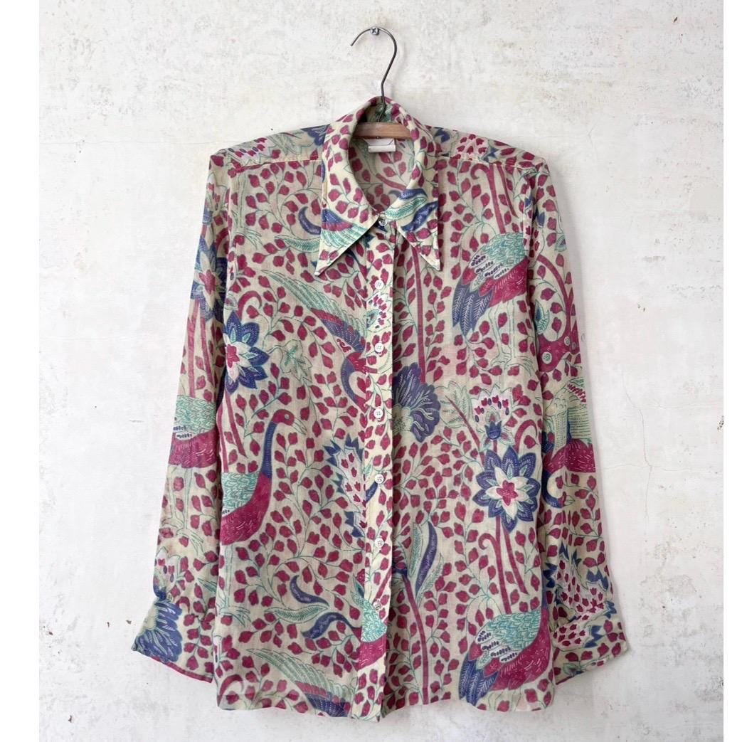 Vintage Indian Gauze Shirt - Etsy