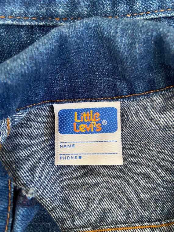 Vintage 70’s Levi’s Kids Orange Tab Denim Trucker… - image 5