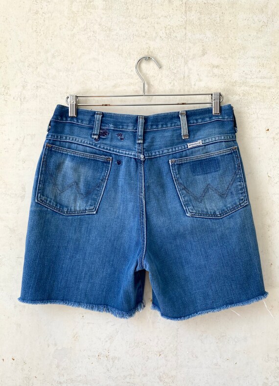 Vintage 70’s 80’s Wrangler Faded Thrashed Denim J… - image 4