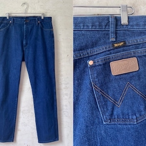 Vintage Wrangler 13MWZ Black Denim Original Western Cowboy