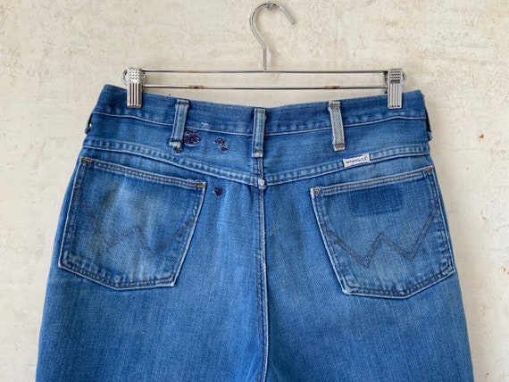 Vintage 70’s 80’s Wrangler Faded Thrashed Denim J… - image 5