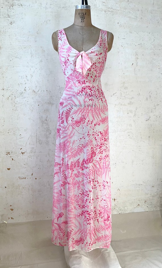 Vintage 70’s Vera for Formfit Rogers Pink Floral … - image 3
