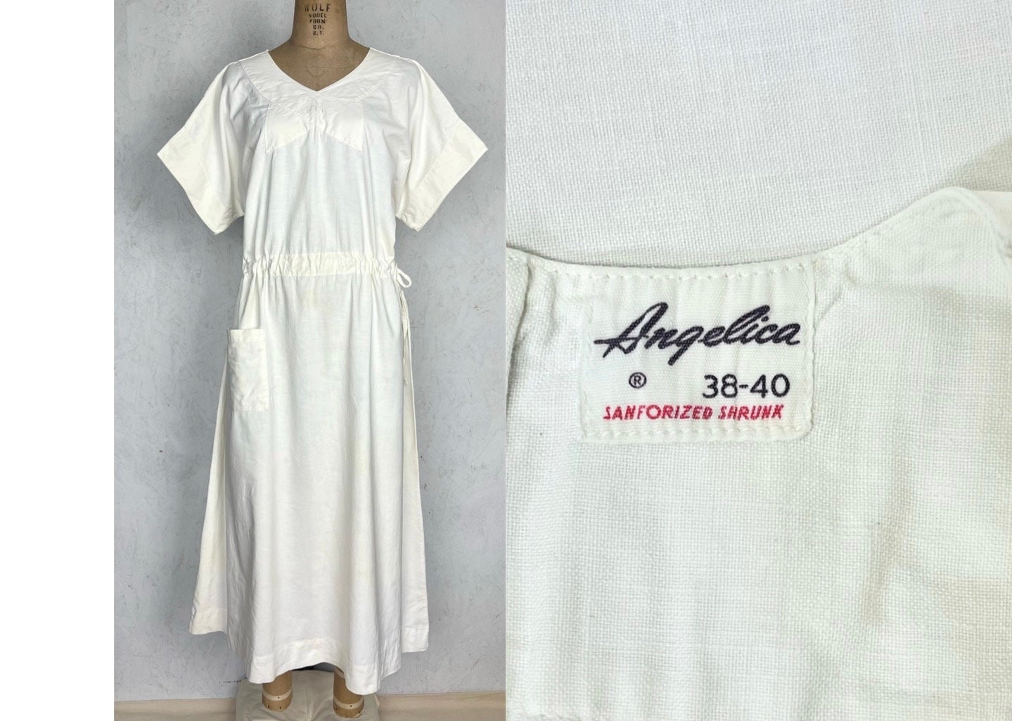vintage 1940s French Surgical gown