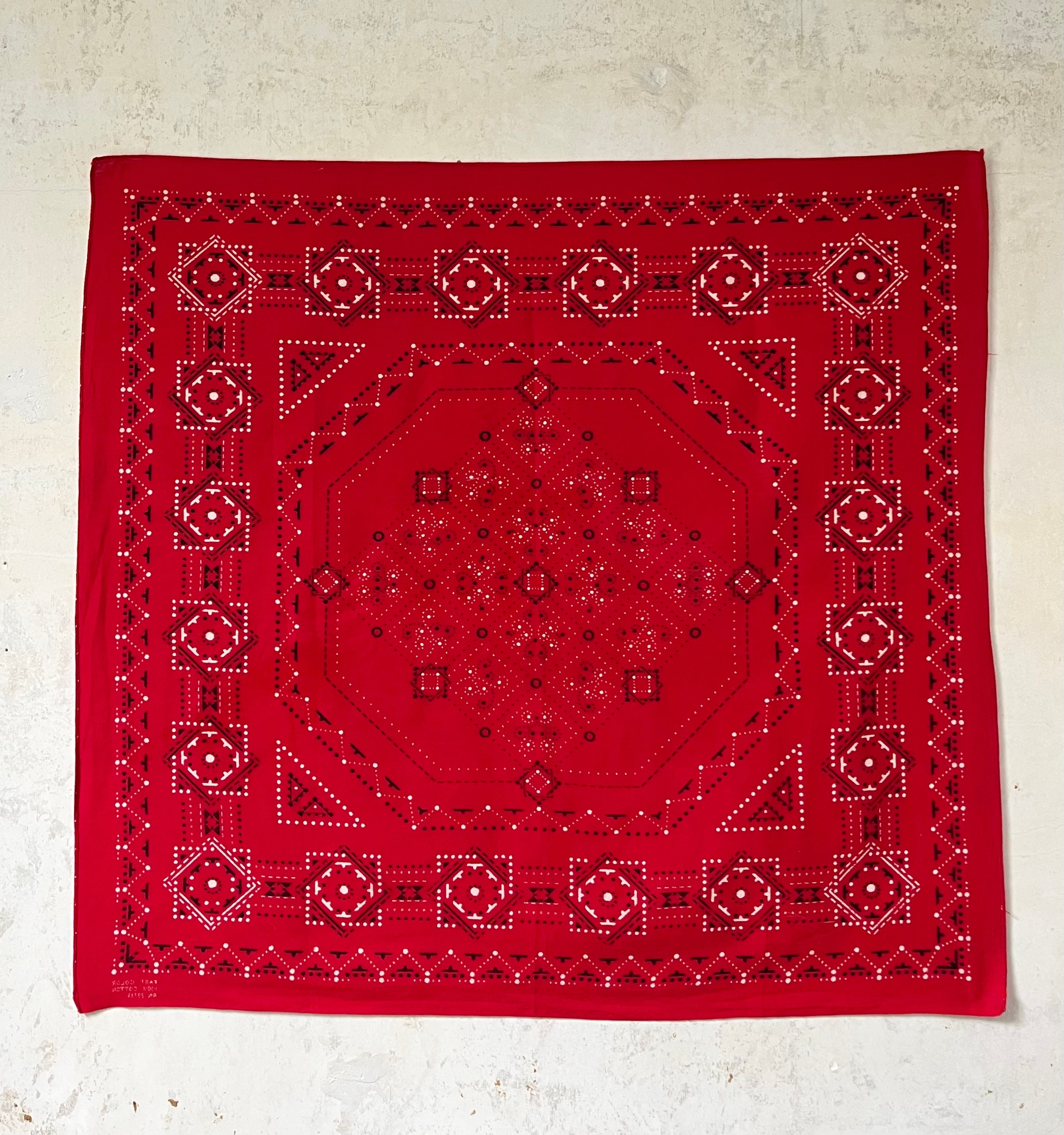 RN 16463 Vintage Bandana Navy Blue 100%Cotton Paisley
