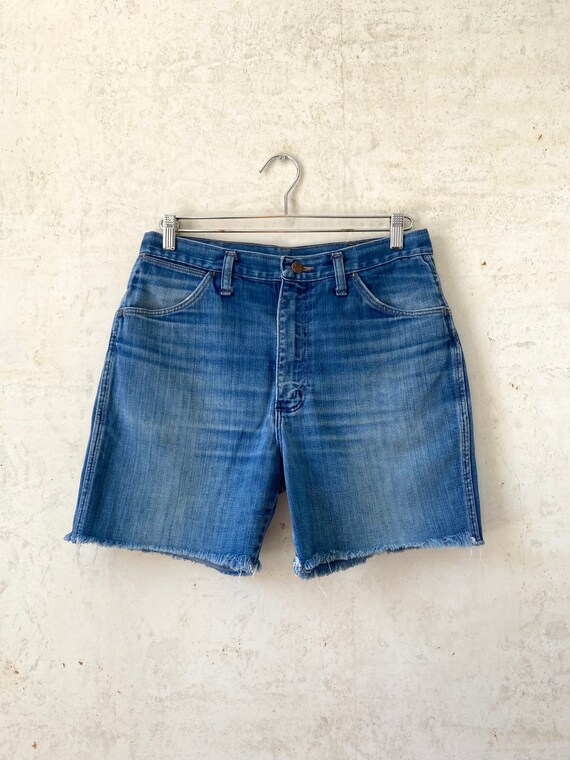 Vintage 70’s 80’s Wrangler Faded Thrashed Denim J… - image 2