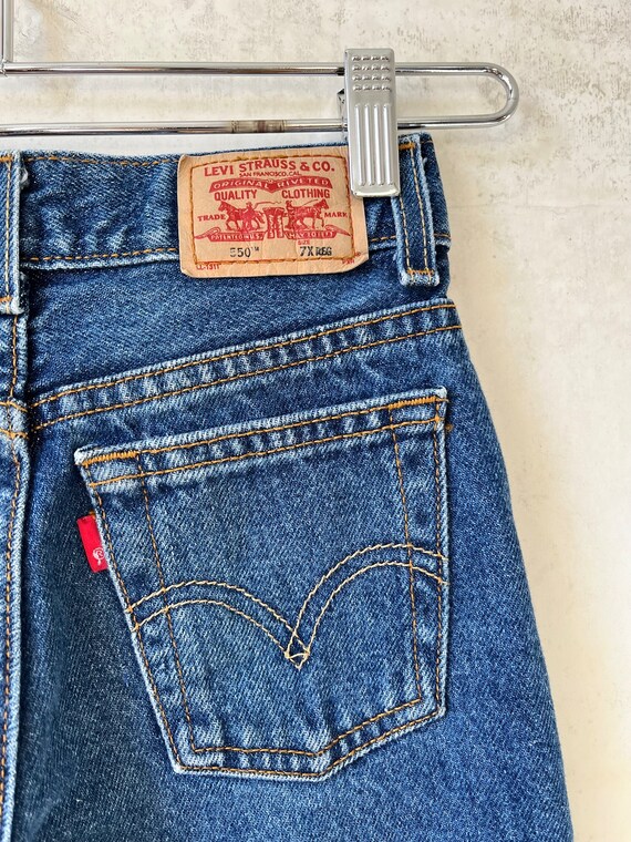 Vintage 80’s 90’s Levi’s Kids 550 Red Tab Jeans 2… - image 7