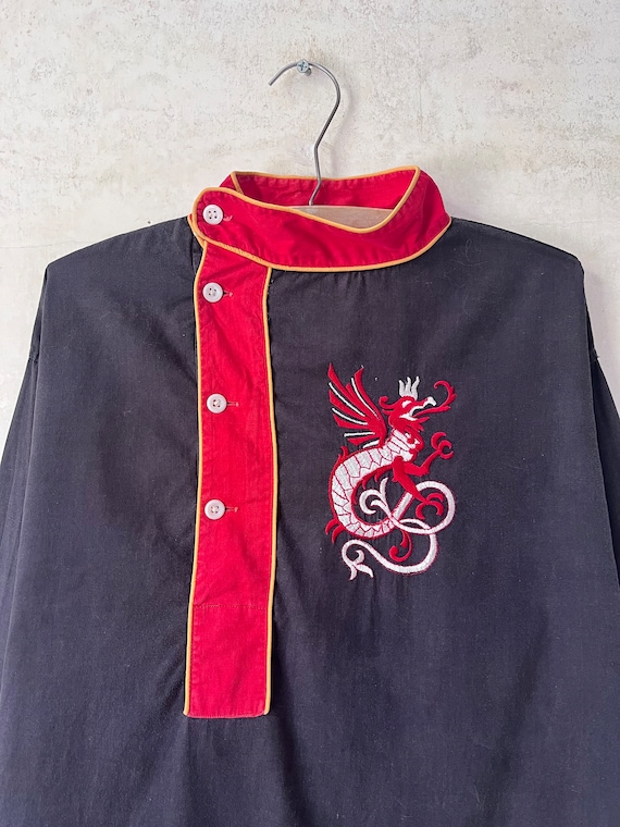 ヴィンテージ スーベニア　カバーオール ドラゴン刺繍　シャツ ヴィンテージ スーベニア カバーオール ドラゴン刺繍 シャツ 【公式通販】