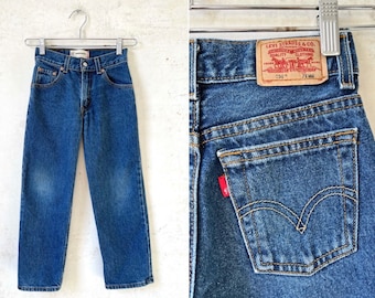 Vintage 80’s 90’s Levi’s Kids 550 Red Tab Jeans 22” waist  sz 7x