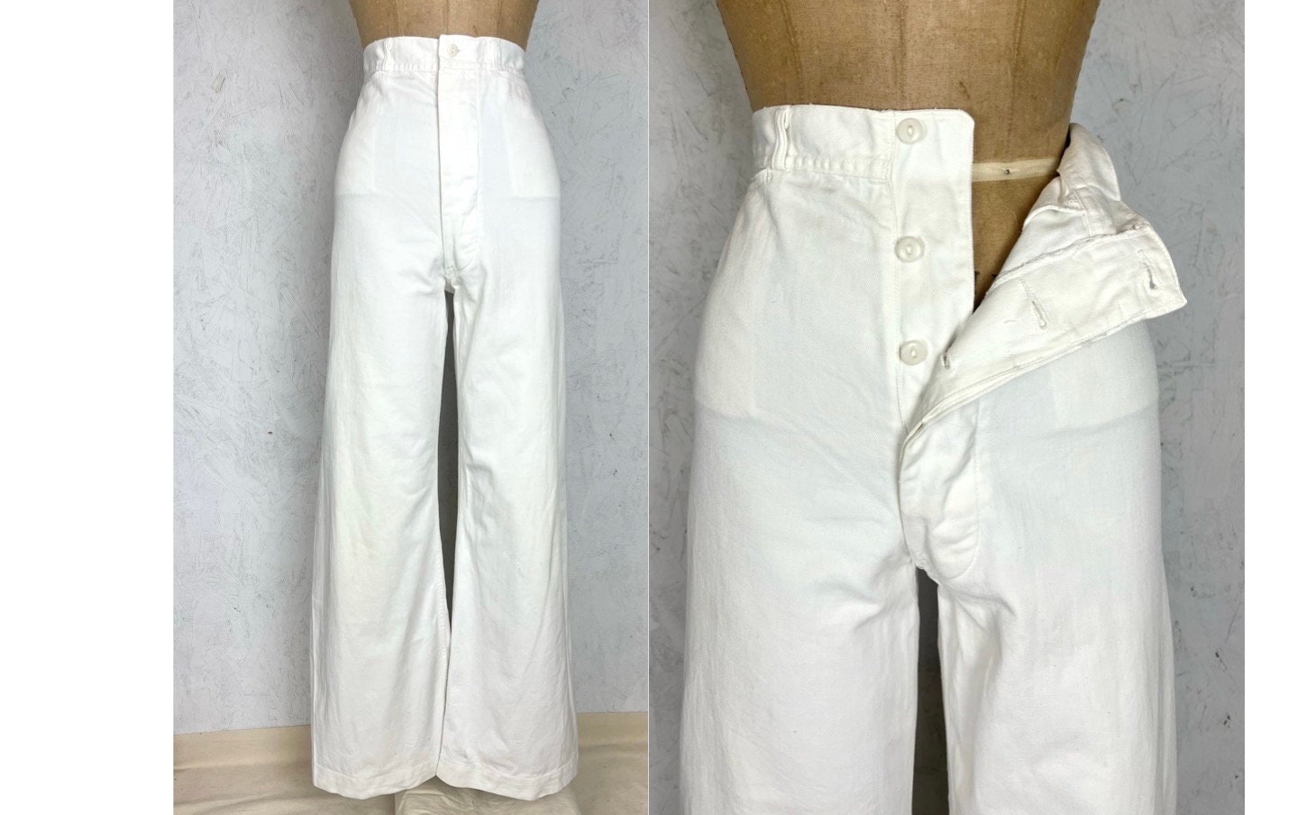 難しいです…US NAVY 40s cotton sailor pants w30