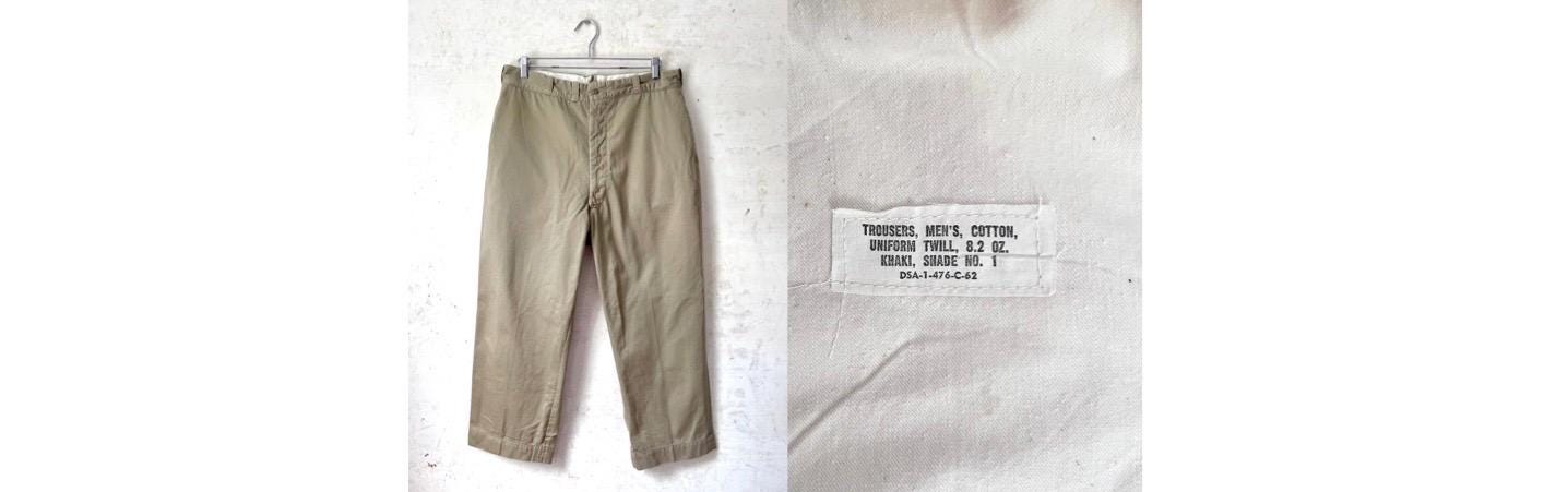 Vintage 60's Army Military Khakis Chinos Zip Fly Trousers
