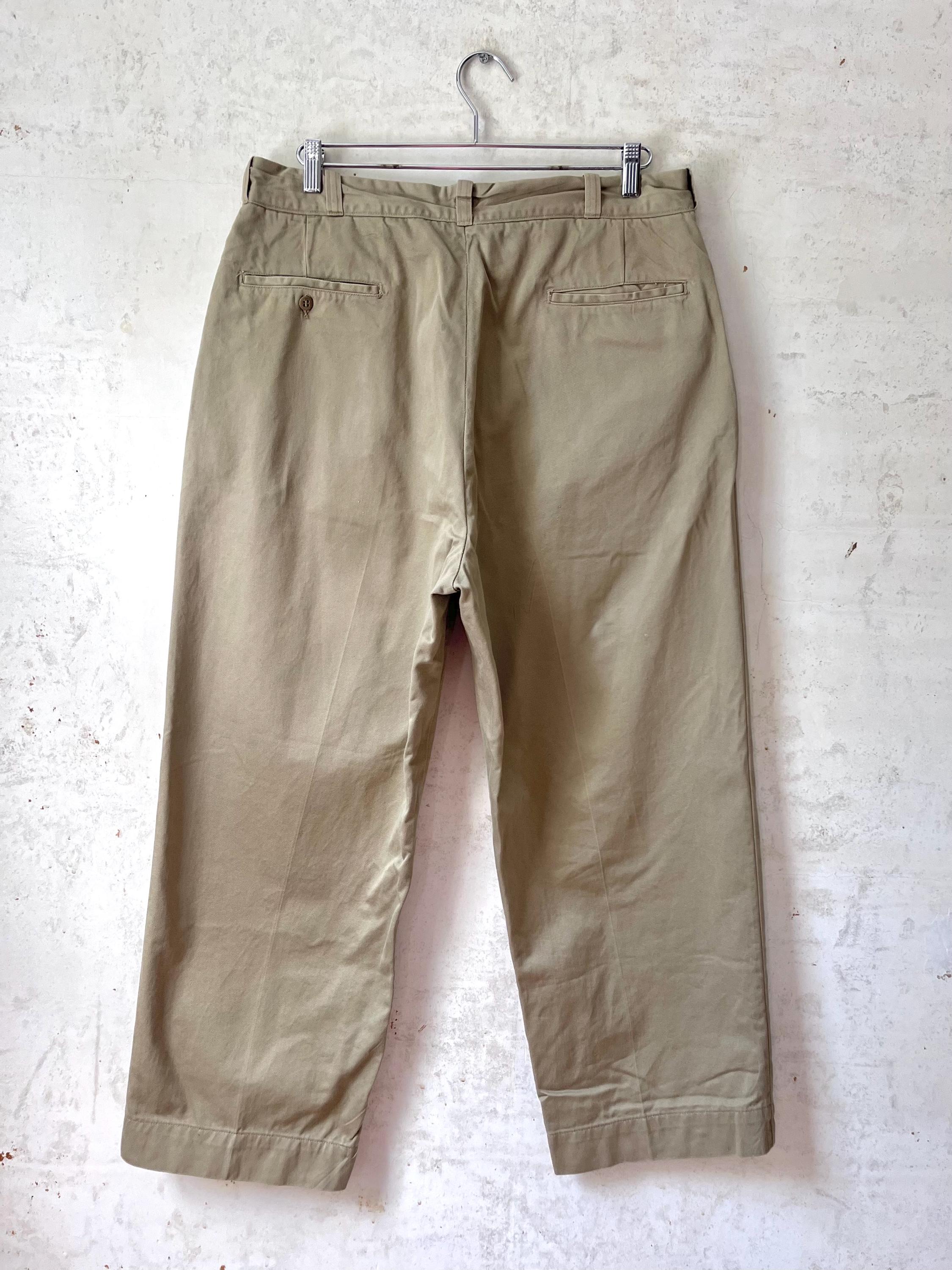 Vintage 60's Army Military Khakis Chinos Zip Fly Trousers Pants Sz