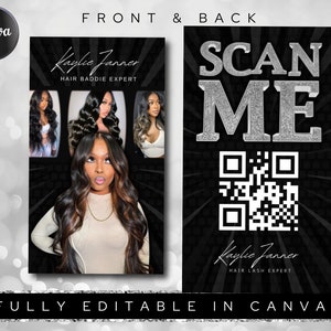 Business Card Template, Business Card Template Design, Hair Stylist Lashes Nail Tech Braids Wigs Card, Instagram IG Business Card Template