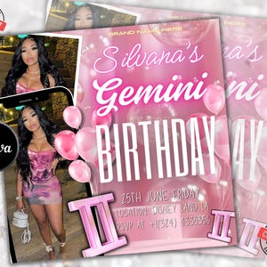 Editable Birthday Flyer, Happy Birthday Flyer, Invite flyer, Birthday event flyer, CEO birthday flyer, Canva template.