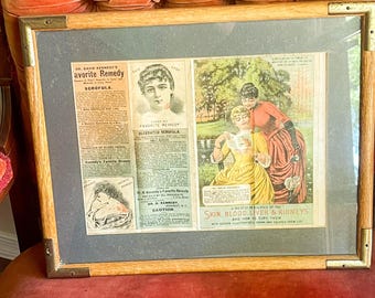 Vintage Dr. Kennedy Medical Lithograph Framed Print – 15x12 Advertising Art