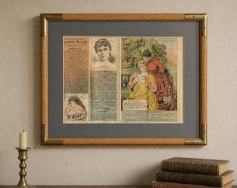 Vintage Dr. Kennedy Medical Lithograph Framed Print – 15x12 Advertising Art