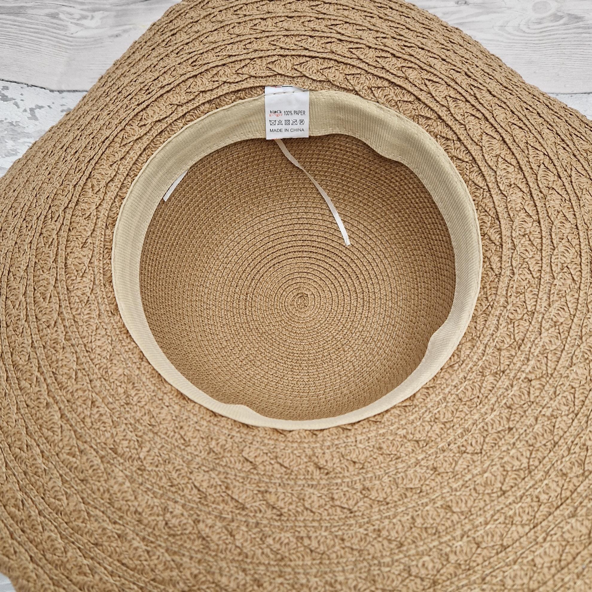 Wide Brim Paper Sun Hat: Foldable Travel Beach Hat With 