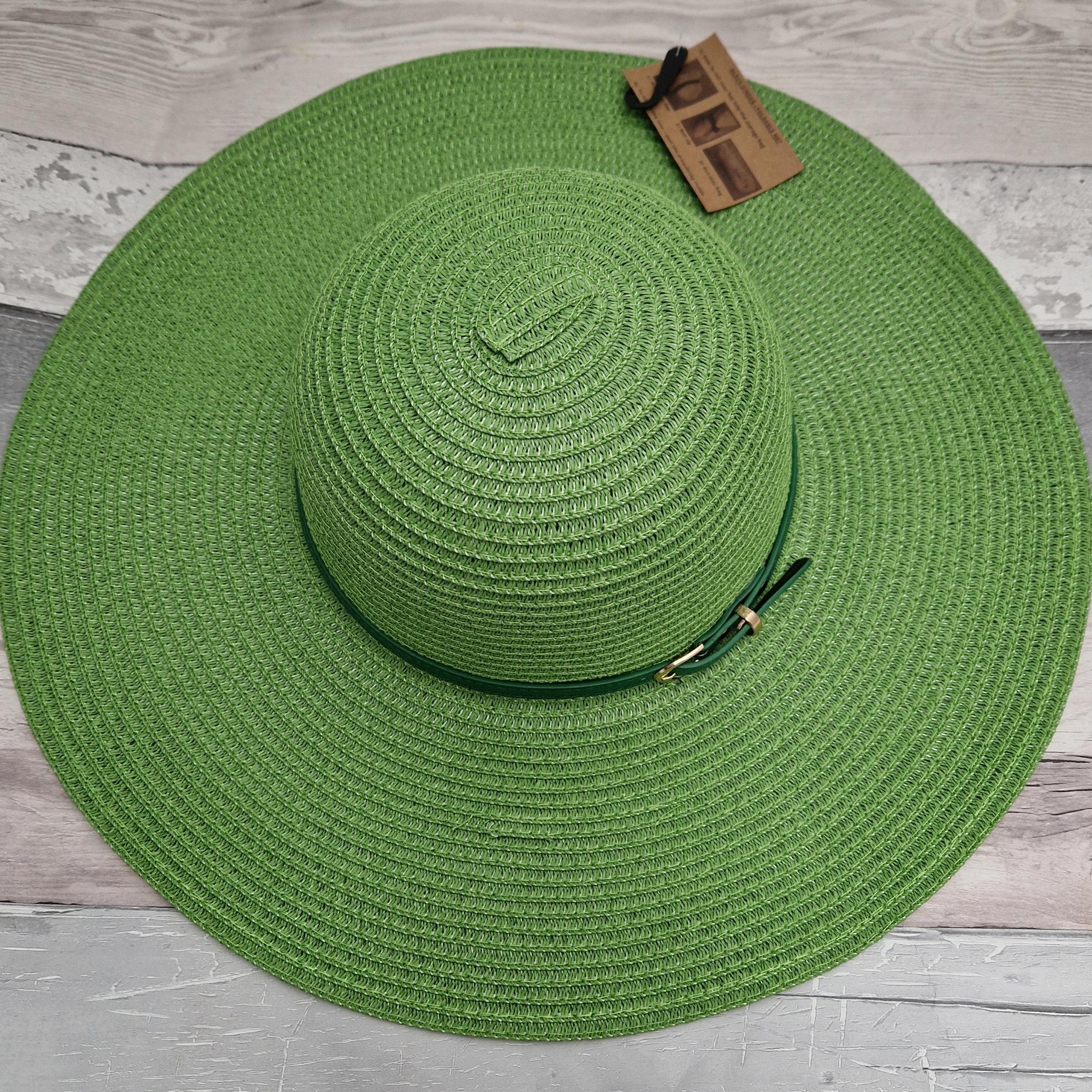 Emerald Stone Wide Brim Hat Handcrafted Boho Emerald Spirit Hat main image 2