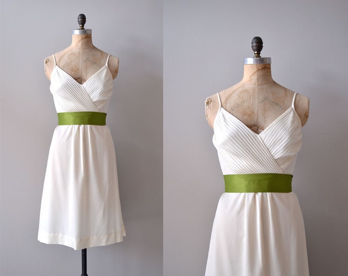 1970s Dress / White 70s Dress / Alouette Dress Etsy