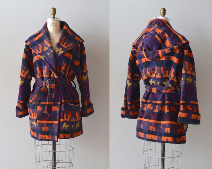 Pendleton Blanket Coat / Wool Blanket Coat / Wool Wrap Trench Etsy