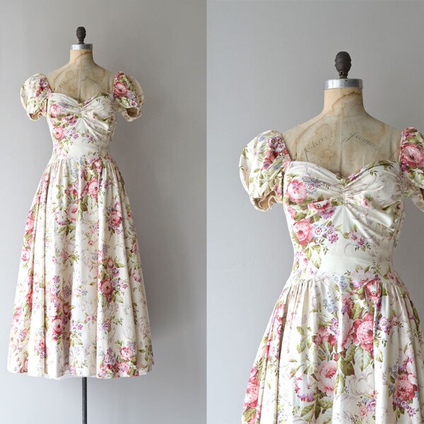 Chintz d'Eté dress | vintage 1940s dress • floral print 40s gown