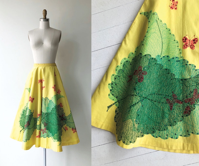 Broadleaf 1950s circle skirt vintage 50s skirt 50s full skirt image 1