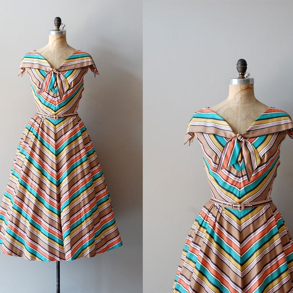 1950s dress / cotton 50s dress / Birthday Cake dress