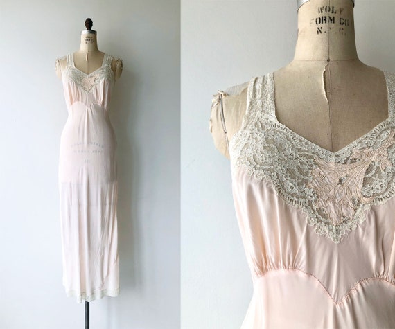 Selene rayon nightgown 1940s lingerie vintage 40s | Etsy