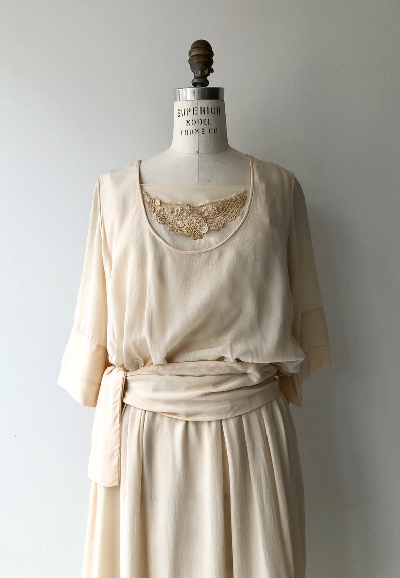 Elaria silk dress 1920s wedding dress antique 20s wedding image 3