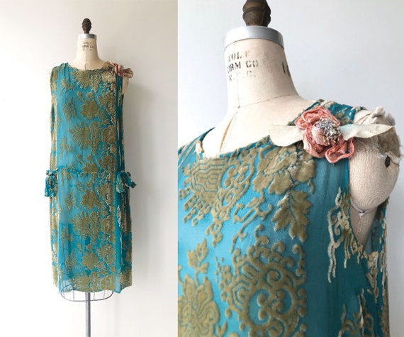 Leitmotif devore velvet dress | 1920s dress | vint