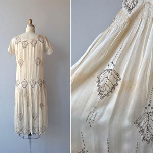 Starla beaded dress vintage 1920s dress beaded silk 20s dress image 3