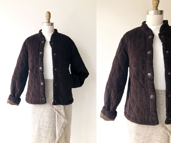 brown corduroy jacket | quilted cotton jacket | qu