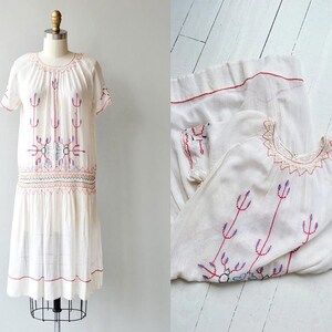 Little Bohemia dress antique 1920s dress vintage embroidered 20s folk dress image 1