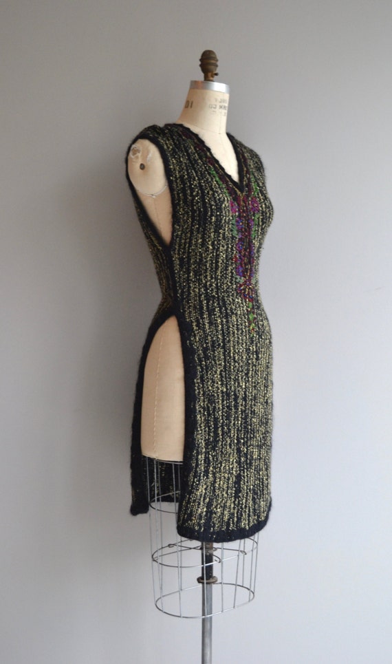 Rozanova knit tabard | rare 1920s wool knit dress… - image 2