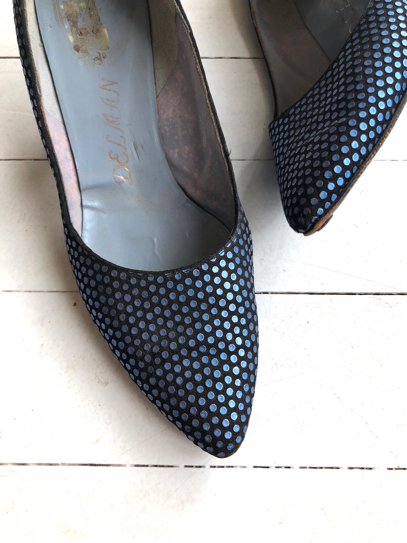 1950s polka dot shoes vintage 50s shoes image 2