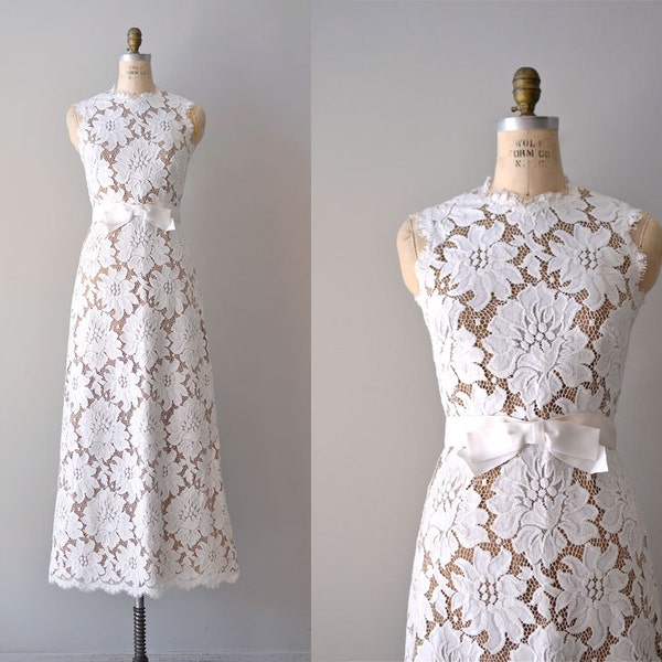 vintage lace wedding dress / 1960s wedding gown / Love's Legacy gown