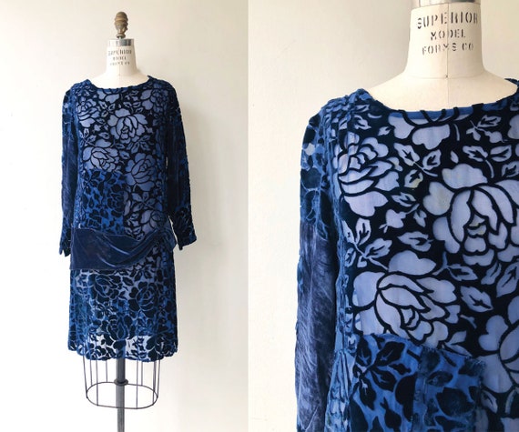 Mood Indigo velvet dress | 1920s velvet dress | vi