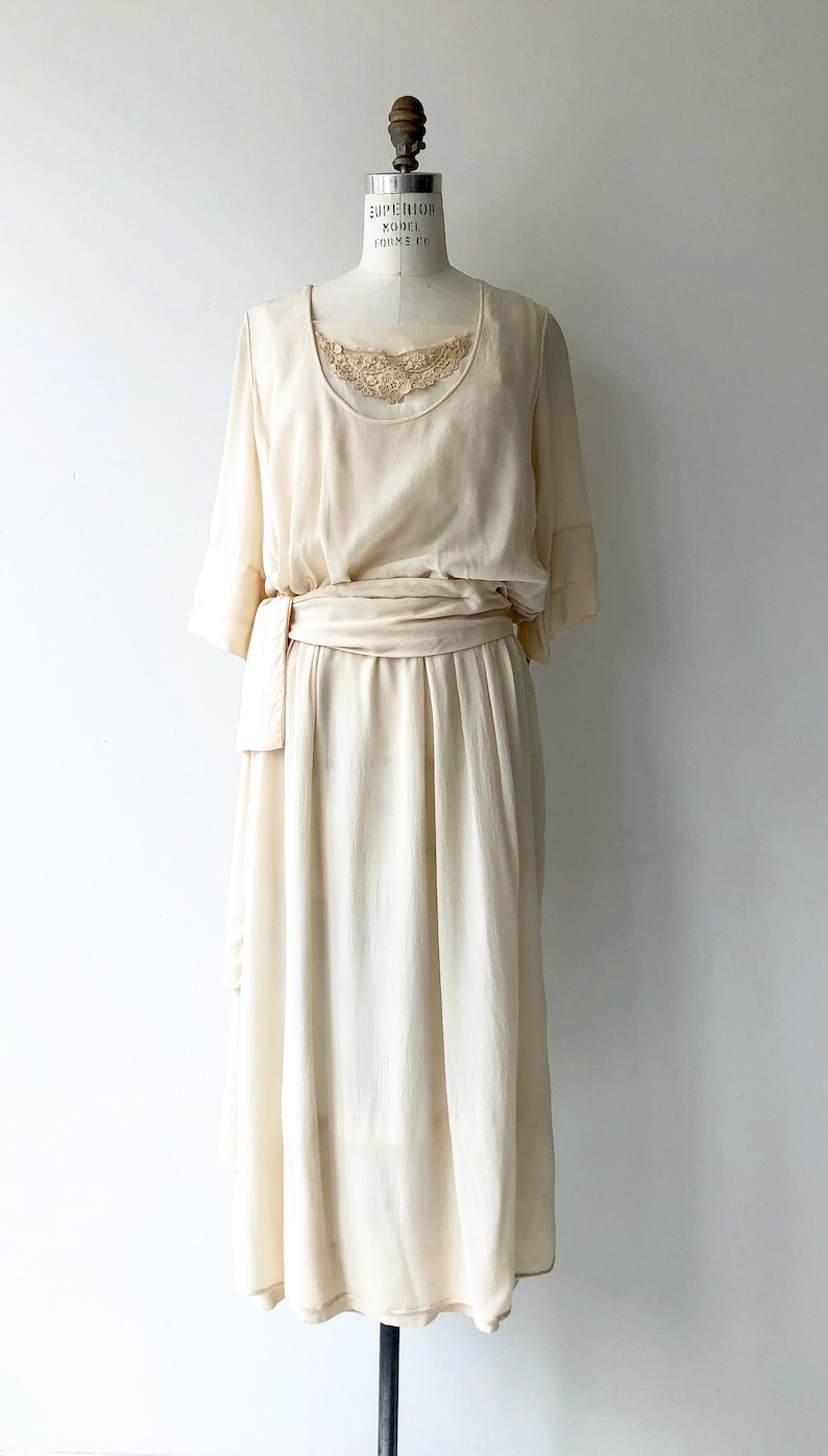 Elaria silk dress 1920s wedding dress antique 20s wedding image 2